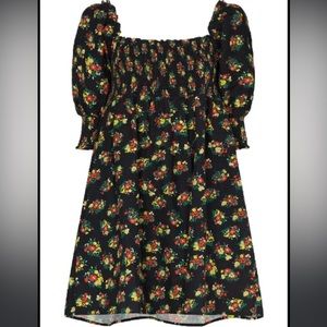 RIXO BRENDA DRESS | Garden Ditsy Black | XXS